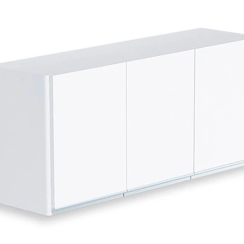 Armário Aereo de Cozinha 3 Portas 106cm Texturizado Branco - Rorato