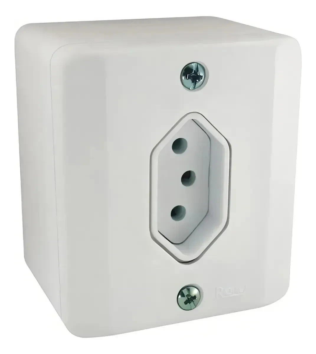 Tomada Simples 10a Sistema X com Caixa Externa Branco - Radial