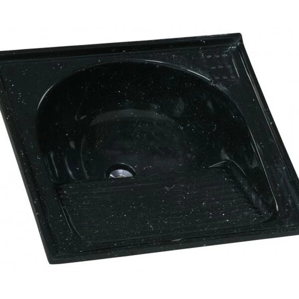 Tanque Mármore Sintético N°1 60cm X 60cm Pedra Preta - Rorato