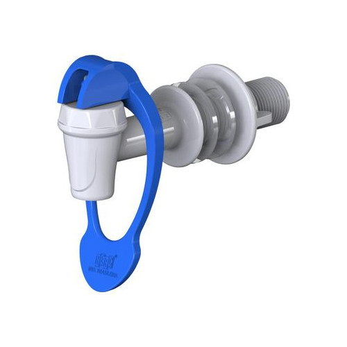 Torneira para Filtro Inferior 3/8" Plástico Branco Azul - Herc