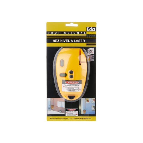 Nível a Laser 2 Bolhas Horizontal e Vertical com Alcance de 9m - Eda
