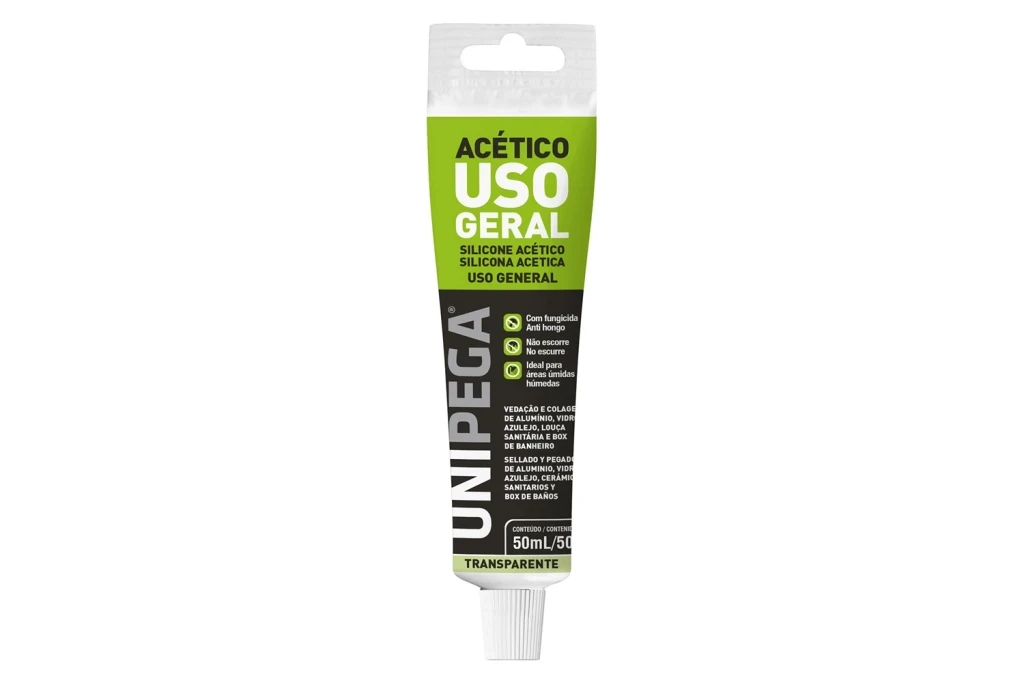 Silicone Acetico Incolor 50g - Unipega