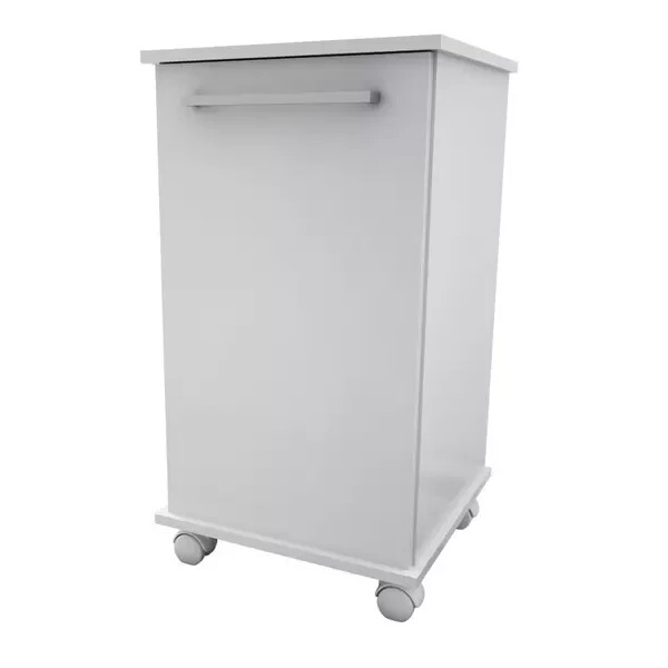 Armário Multiuso com 1 Porta e Rodízios Ms030br Branco - Movesinos