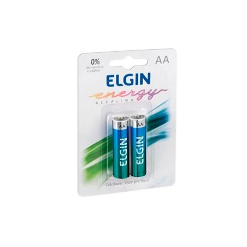 Pilha Alcalina Aa Pequena com 2 Unidades - Elgin