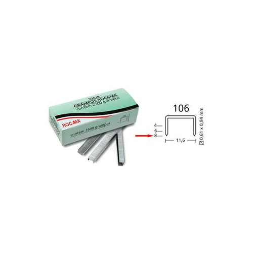 Grampo Estofador 106/08 260g 2500 Peças - Rocama