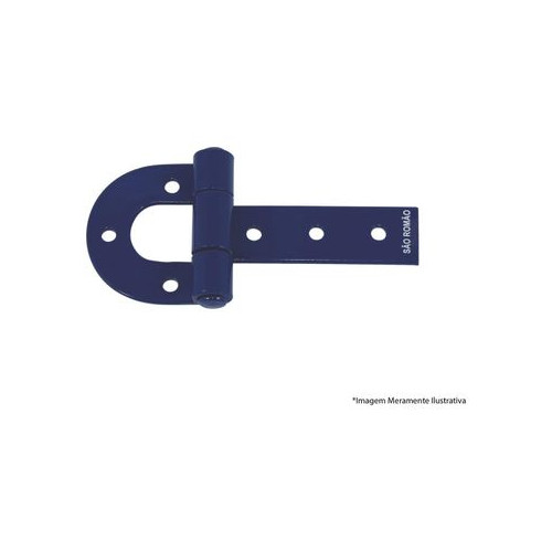Dobradiça para Porteira N0 135mm X 72mm Azul - São Romão