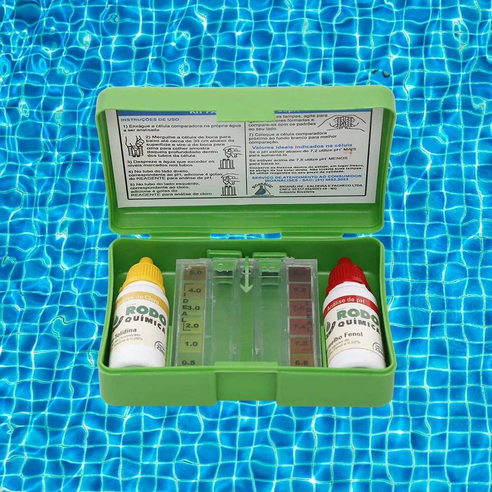 Kit Análises de Cloro e Ph para Piscinas - Rodoquímica