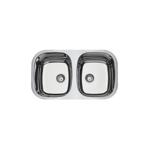 Cuba Dupla de Embutir em Aço Inox Alto Brilho 77cm X 45cm - Tramontina