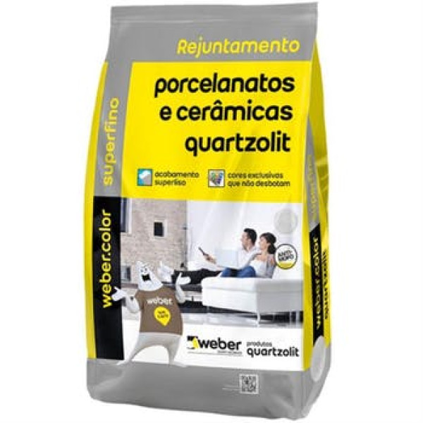 Rejunte Porcelanatos e Cerâmicas Branco 1kg - Quartzolit