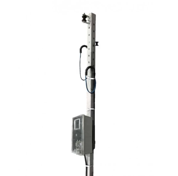 Poste Padrão Rge Cpfl de Fibra 7,5m Monofásico com Caixa e Fio 16mm