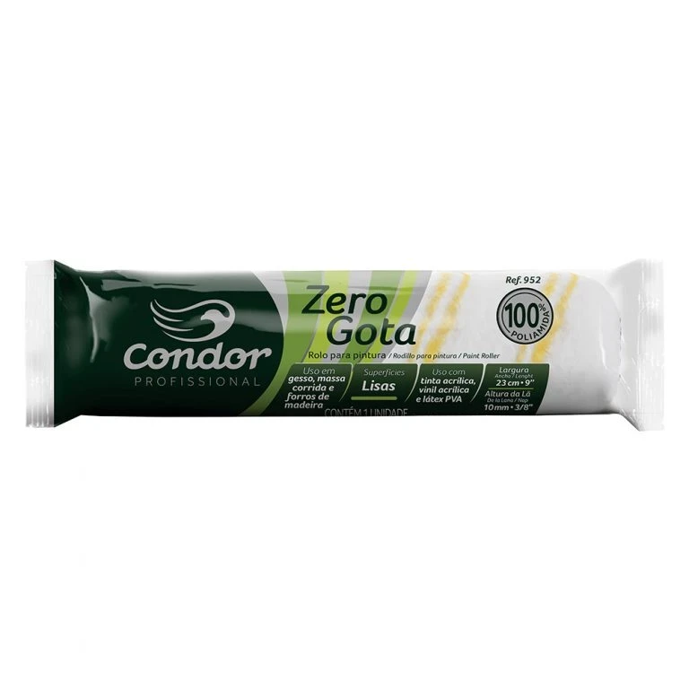 Rolo para Pintura Zero Gota 23cm Sem Suporte 952 - Condor