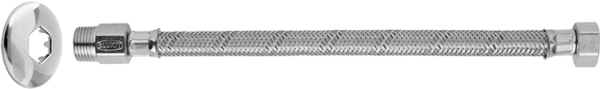 Ligação Flexível Inox para água Macho X Fêmea 1/2" 60 Cm - Blukit