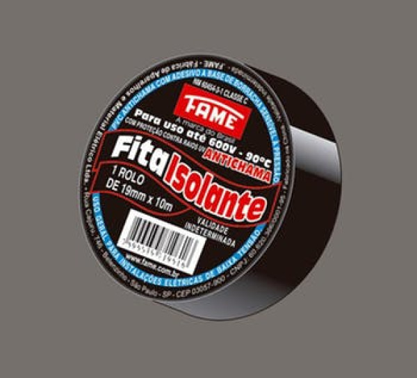 Fita Isolante de Uso Geral 19mm X 10m - Fame