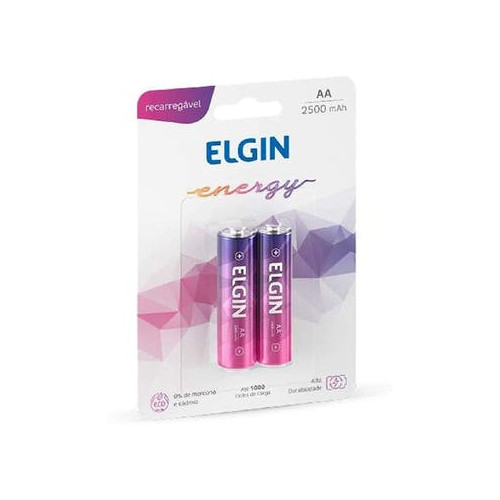 Pilha Recarregável "aa" 2500mah com 2 Unidades - Elgin