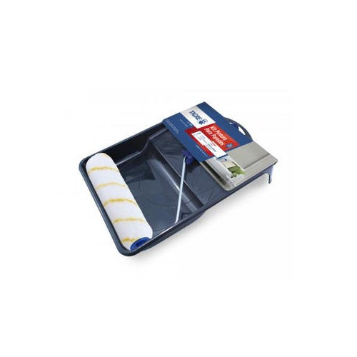 Kit Pintura 1576 com Rolo Antirrespingo 23cm, Suporte para Rolo e Bandeja 3 Peças - Tigre