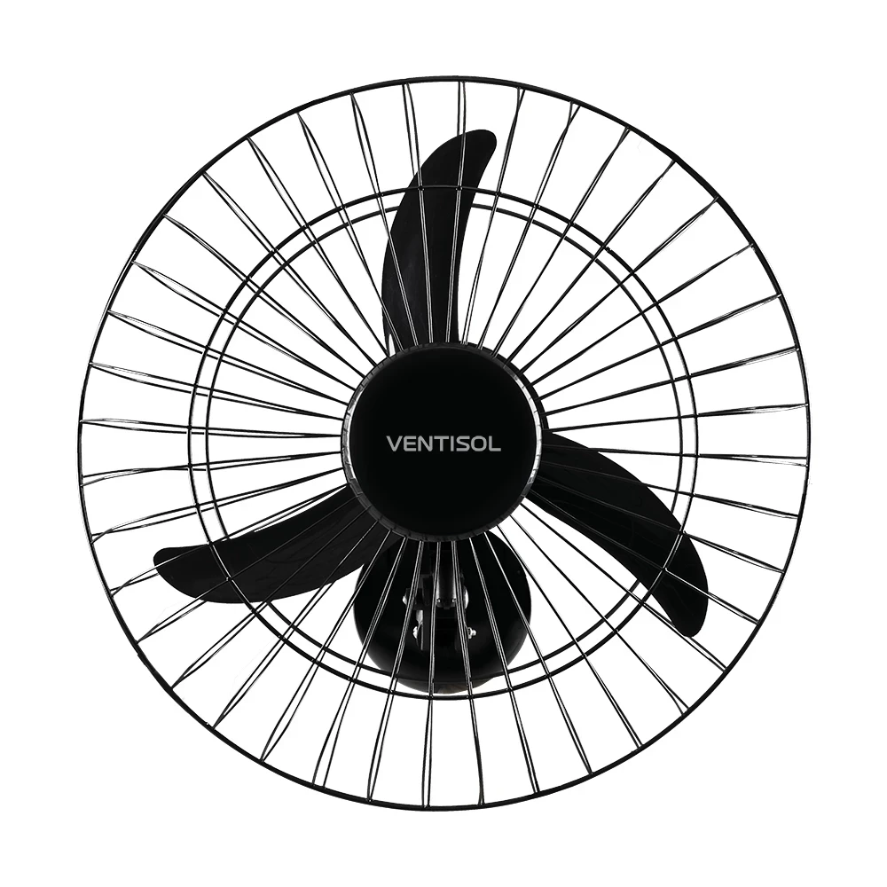 Ventilador de Parede 50cm Grade Aço Preto 130w 220v - Ventisol