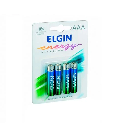 Pilha Alcalina Aaa Palito com 4 Unidades - Elgin