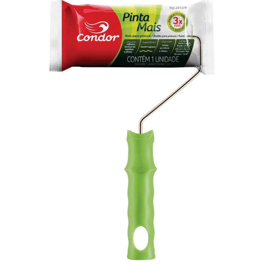 Rolo para Pintura Pinta Mais 15 Cm com Suporte Ref. 2012 - Condor