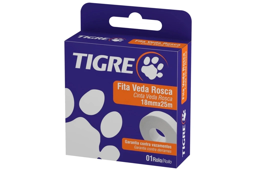 Fita Veda Rosca 18mm com 25 Metros Branca