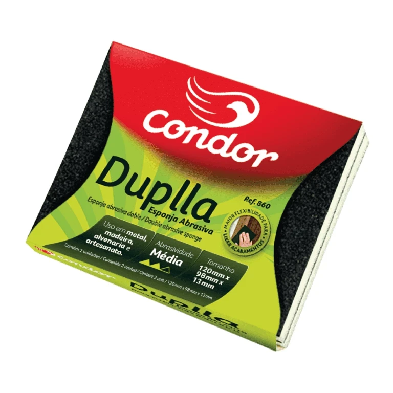 Esponja Abrasiva Multiuso Média com 2 Peças Ref. 860 - Condor