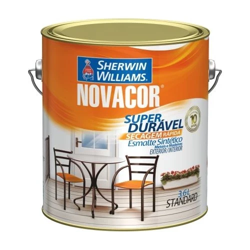 Tinta Esmalte Novacor Acetinado Branco 3,6 Litros - Sherwin Williams