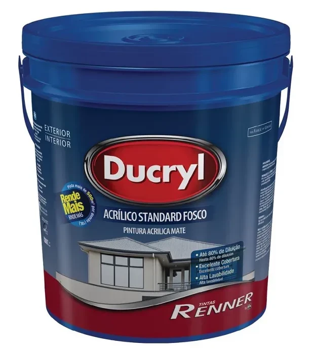 Tinta Ducryl Standard Fosco Algodão Egípcio Dr4711 Balde de 18 Litros - Renner