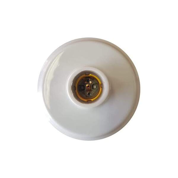 Plafon de Plástico com Bocal em Porcelana E-27 - Foxlux