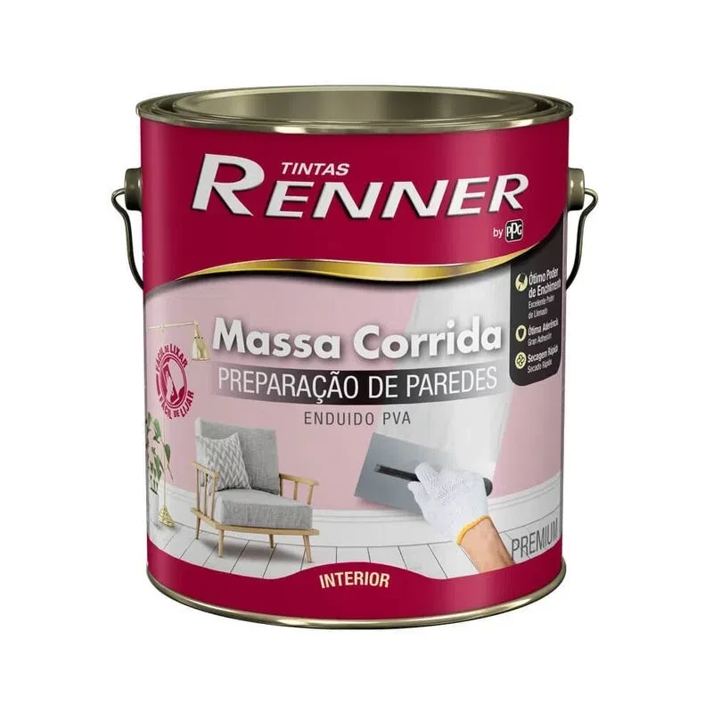 Massa Corrida Pva Premium 6kg - Renner