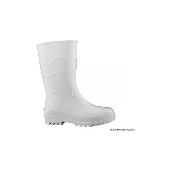 Bota de Pvc Pega Forte Cano Médio Branca 34/35 - Grendene
