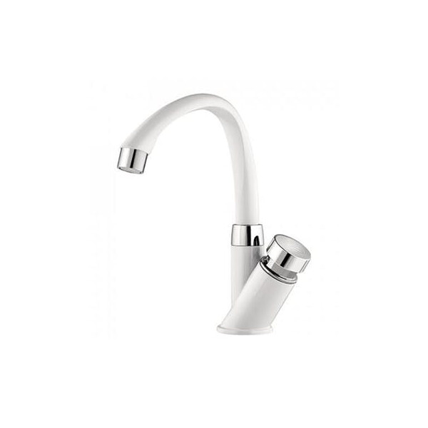 Torneira Automática para Lavatório Móvel de Mesa Plástico Branco Cromo - Tigre