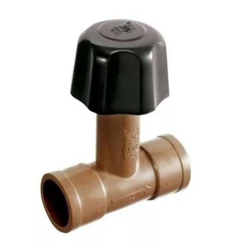 Herc Registro Pvc Soldavel 20mm Marrom