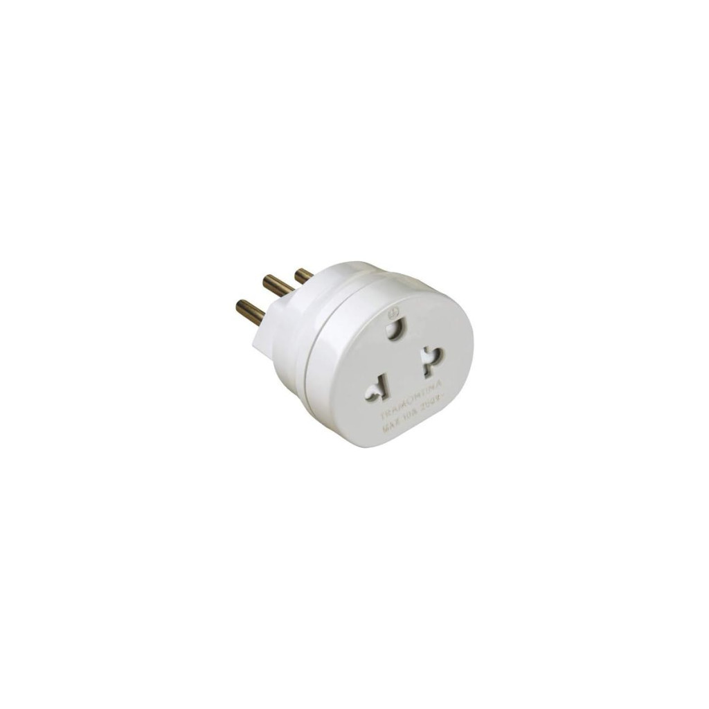 Adaptador Conversor com Pino de Segurança 2p+t 10a 250v~