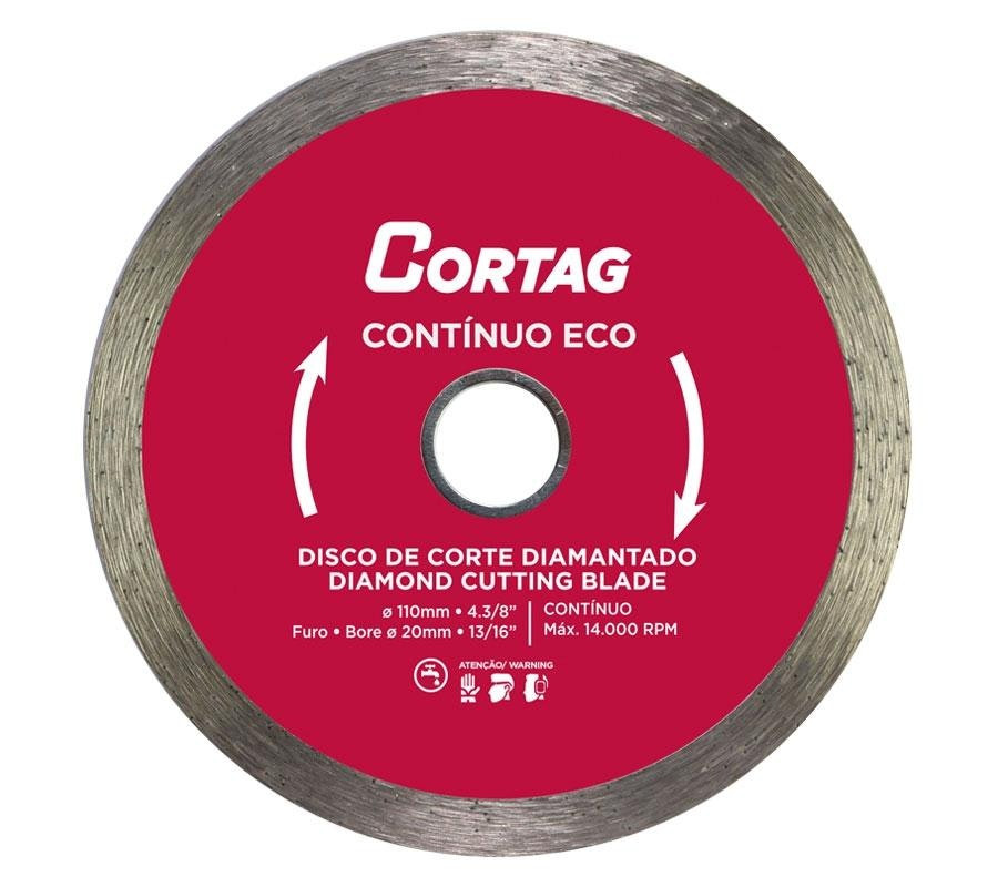 Disco de Corte Diamantado Contínuo Eco 110mm - Cortag