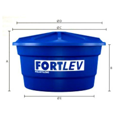 Fortlev Caixa de Polietileno 1500l C/tampa