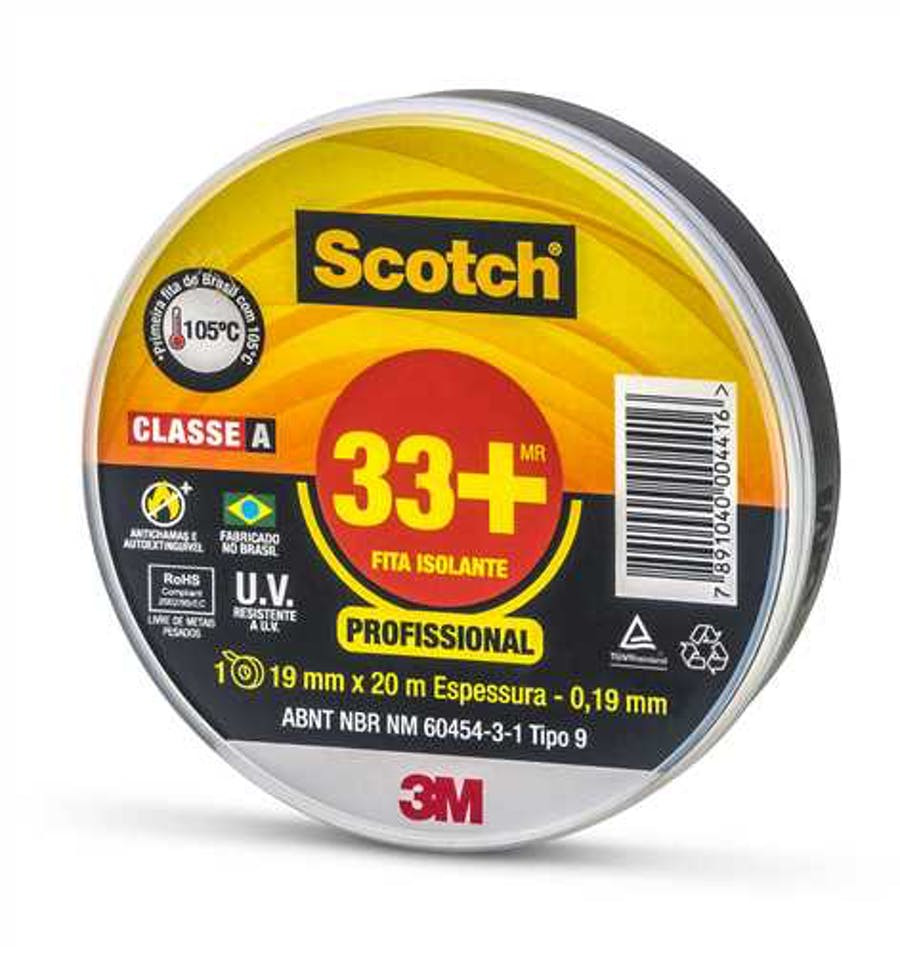 Fita Isolante Scotch33+ 19mm X 20m - 3m
