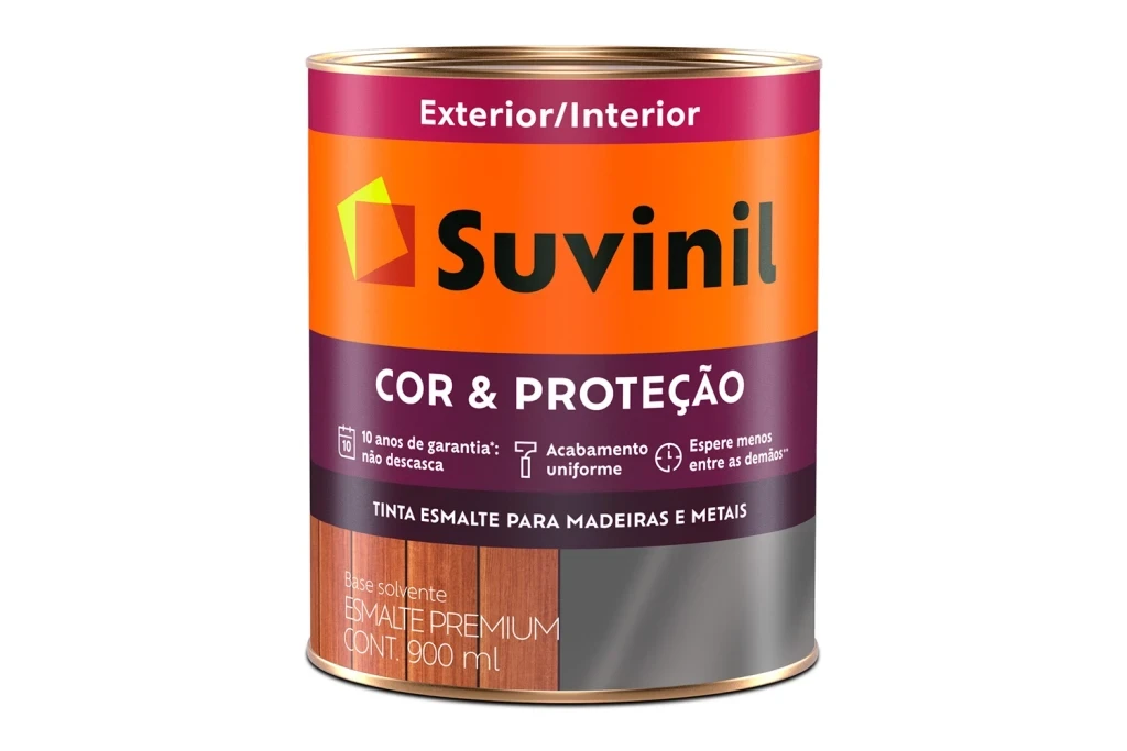 Tinta Esmalte Premium Cor & Proteção Brilhante Marrom Conhaque 900ml