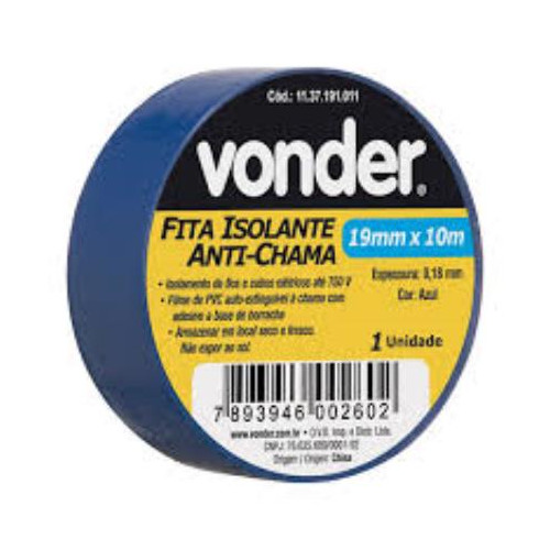 Fita Isolante 10m Azul