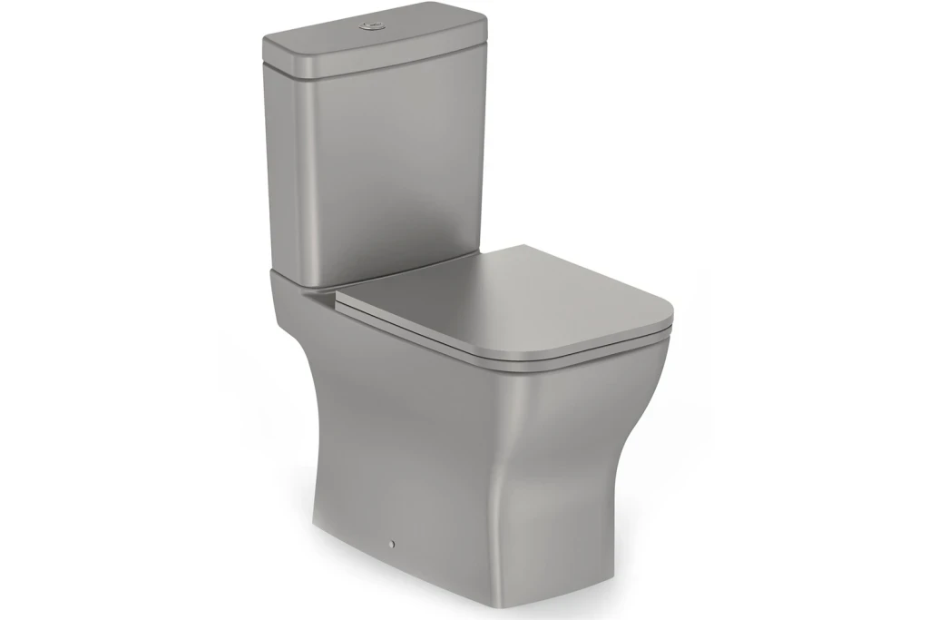 Kit Vaso Sanitário com Caixa Acoplada e Assento Soft Close Boss Cinza Matte