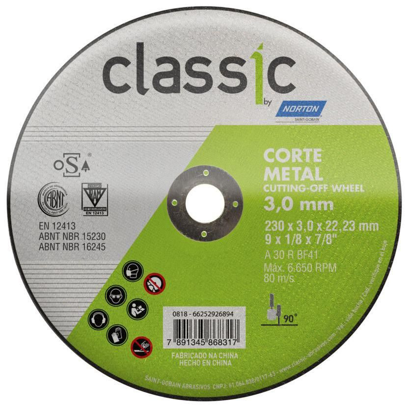 Disco Corte Ferro Norton Classic Ar302 9x1/8x7/8