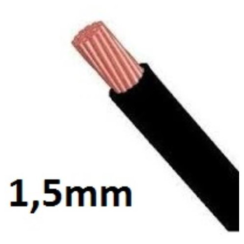 Fio Cabo Flex 1.5mm Preto