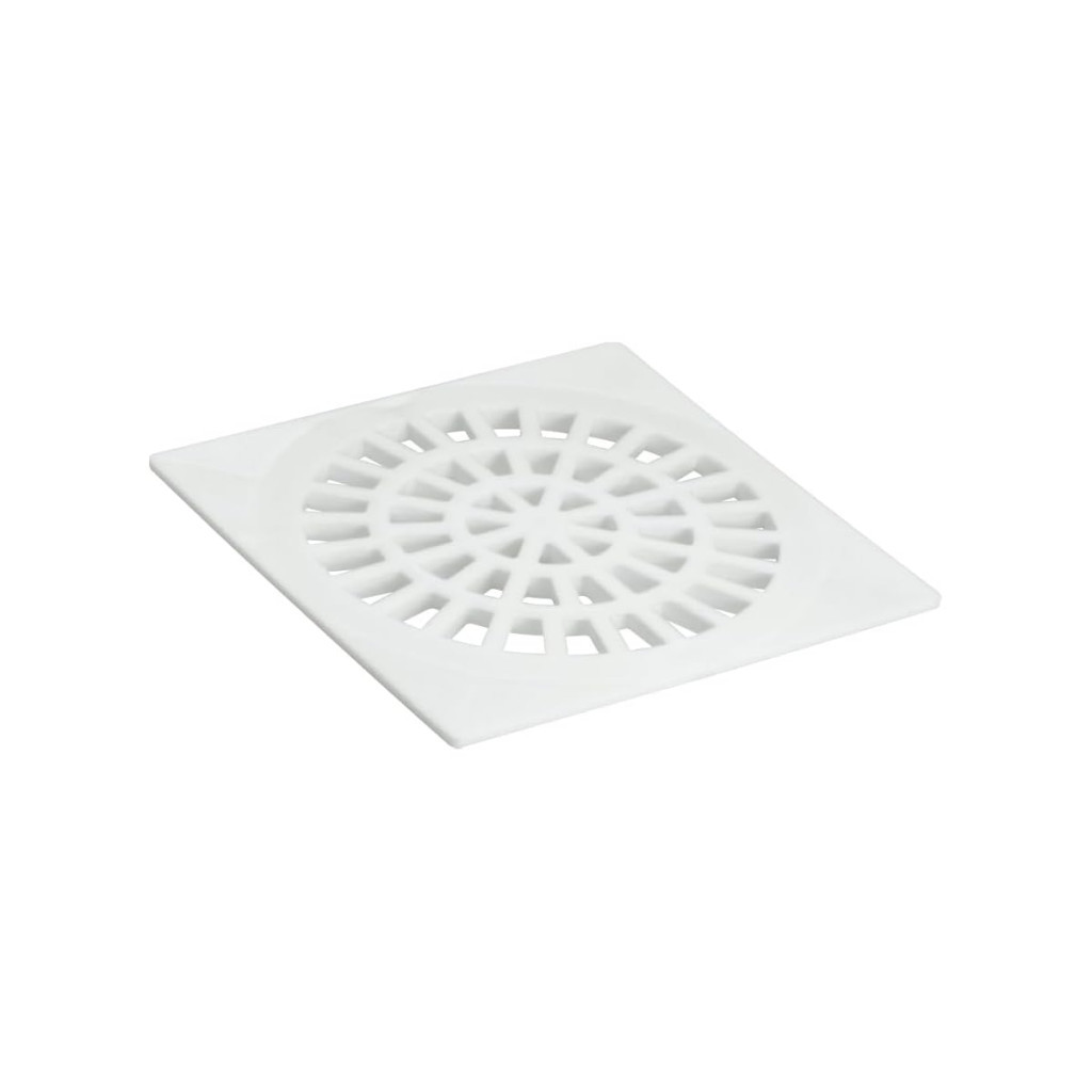 Grelha Plástica Quadrada Branca Amanco 100mm - 10 Unidades