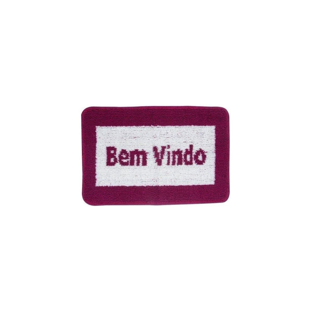 Tapete de Entrada Bem-vindo Ese1 40cmx60cm Astra Bordô