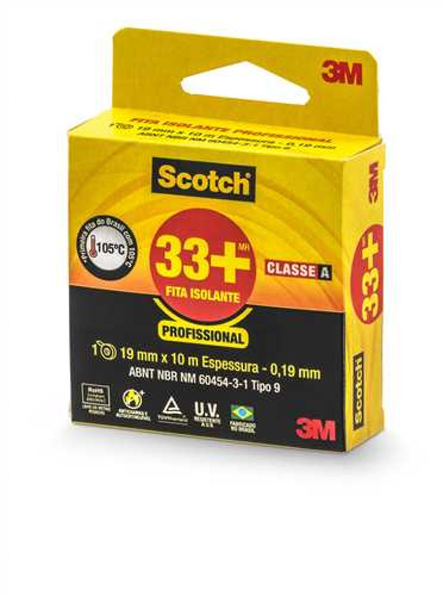 Fita Isolante 3m Scotch 33+ 19mm X 10m - 3m