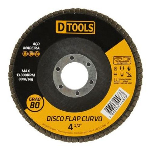 Disco Flap Curvo 4.5 Gr80 Dtools - 13502