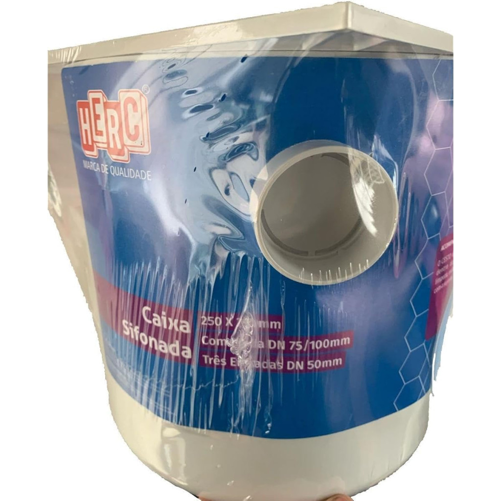 Caixa de Gordura Herc com Cesto 250 X 250 X 75mm 2309 Quadrada