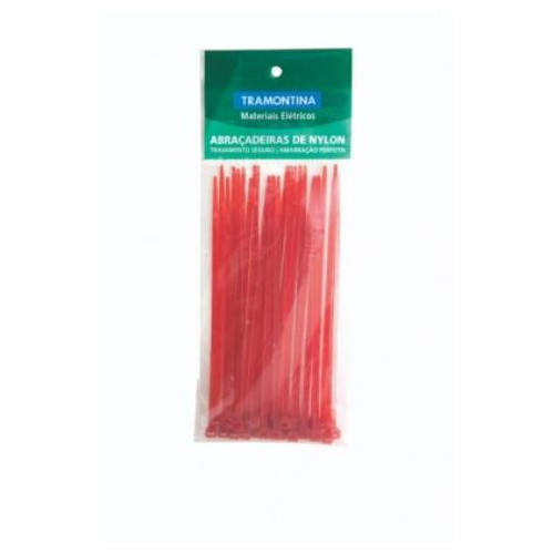 Tramontina-abracadeira Nylon 150x3.6 Vermelha - 57536/115