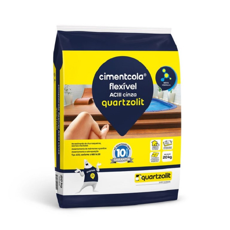 Quartzolit Cimento Cola Aciii Cinza Flexivel 20kg