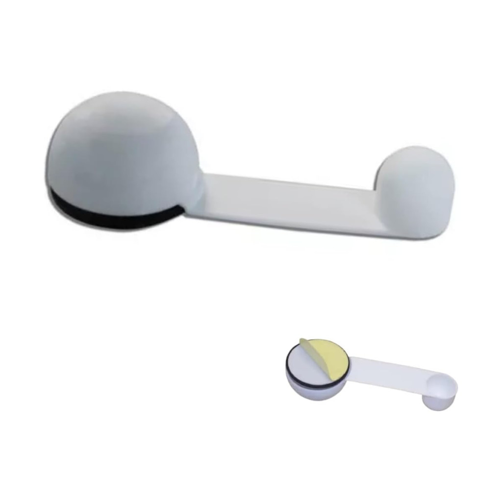Trava Porta Auto Adesivo Prático Plástico Branco Sem Furo Dtools