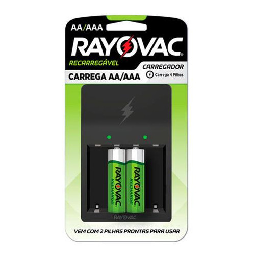 Carregador C/2 Pilhas Pequenas Usb Biv Rayovac