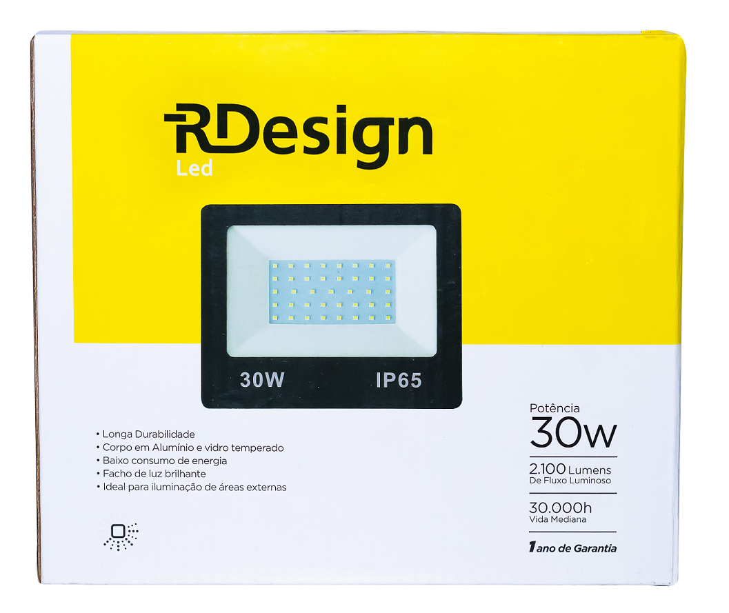 Refletor Led Luz Fria 6000k 30w Rdesign
